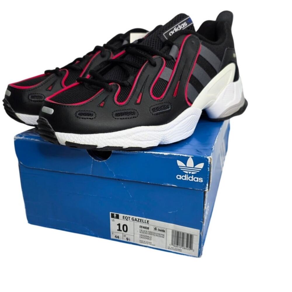 Adidas EQT Gazelle Black Pink Men's Size 10 Athletic Running Sneakers